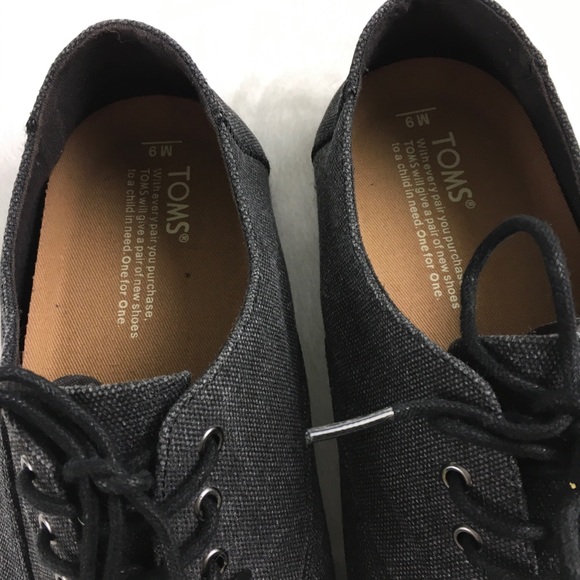 Toms Canvas Lace Up Shoes Size 9 - Picture 4 of 9